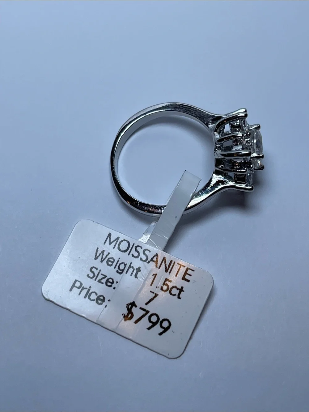 Moissanite 1.5 carats size 7 gorgeous ring originally $799